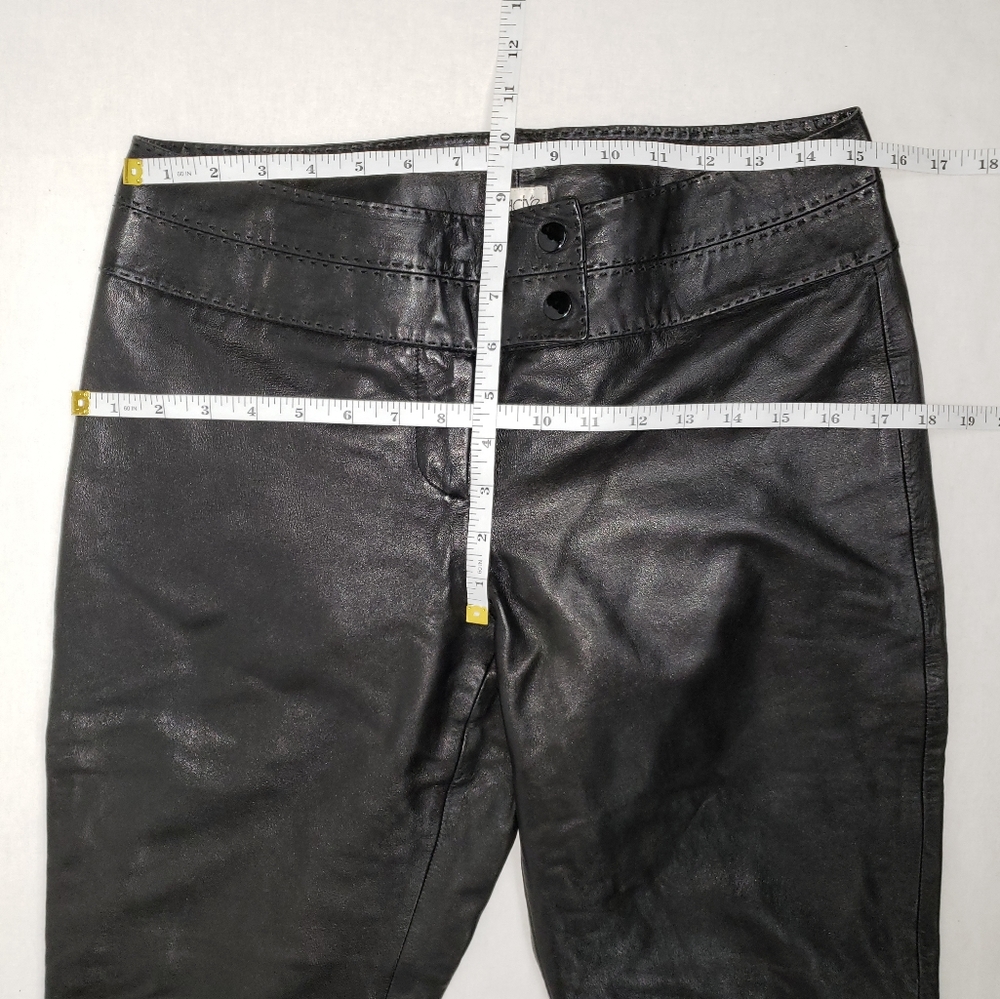 Cache Soft Low-Rise Leather Pants - image 4